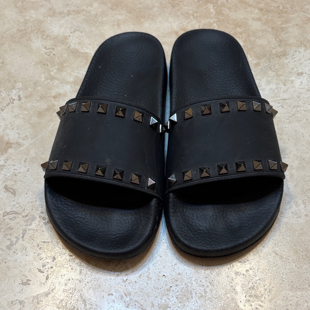 Valentino Garavani Black Studded Sandals